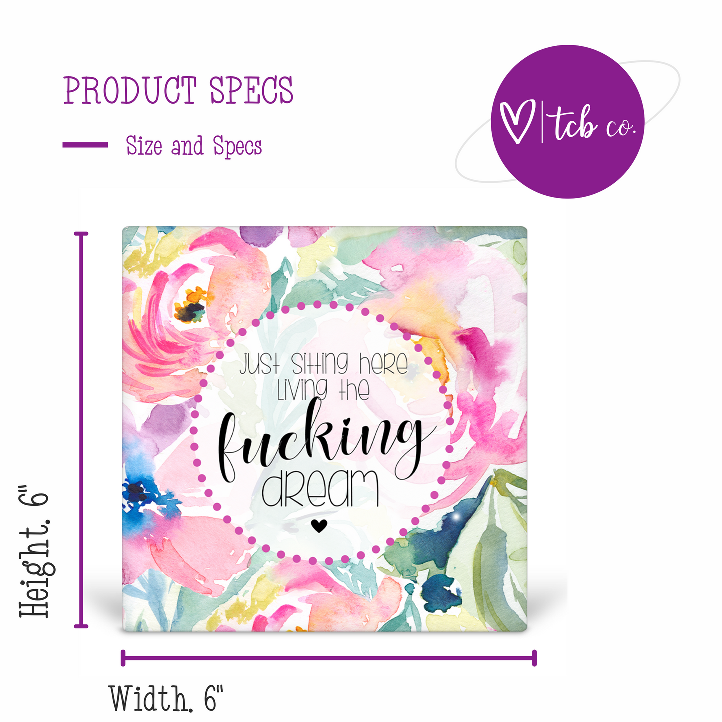 Living The Fucking Dream Desk Sign