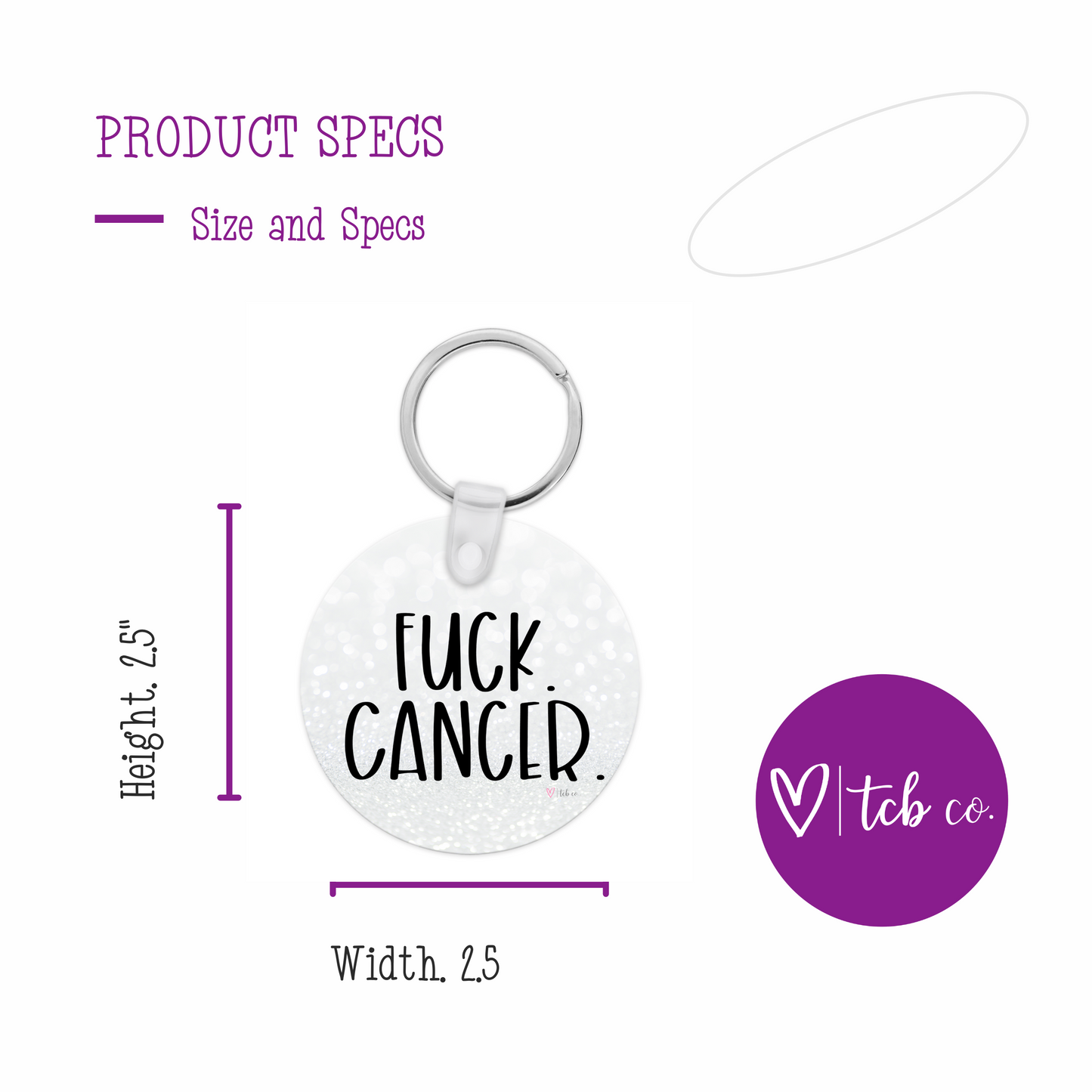 Fuck Cancer Acrylic Keychain