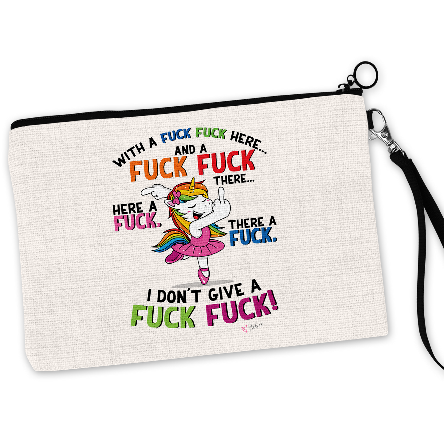 Fuck Fuck Here Unicorn Cosmetic Bag