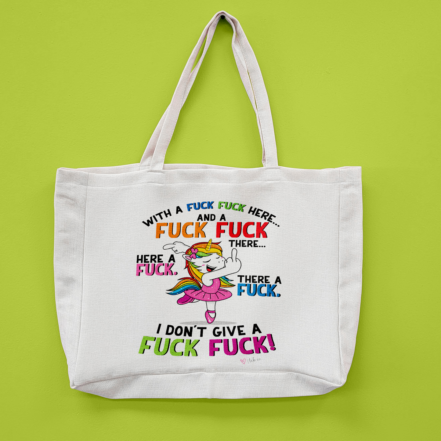 Fuck Fuck Unicorn Oversized Tote Bag