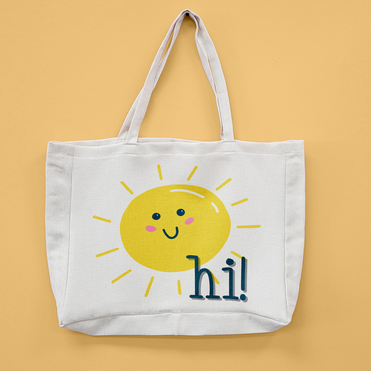 Hi Cute Sun Oversized Tote Bag