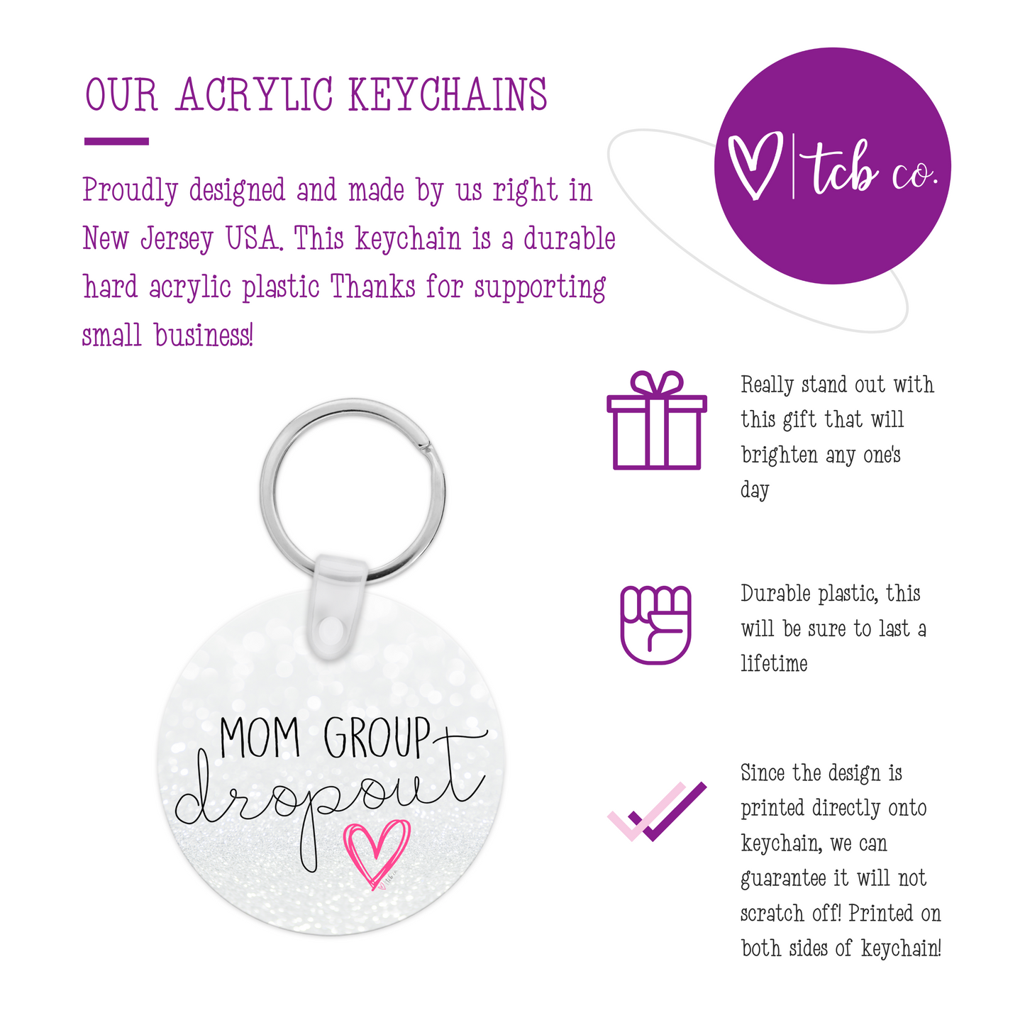 Mom Group Dropout Acrylic Keychain