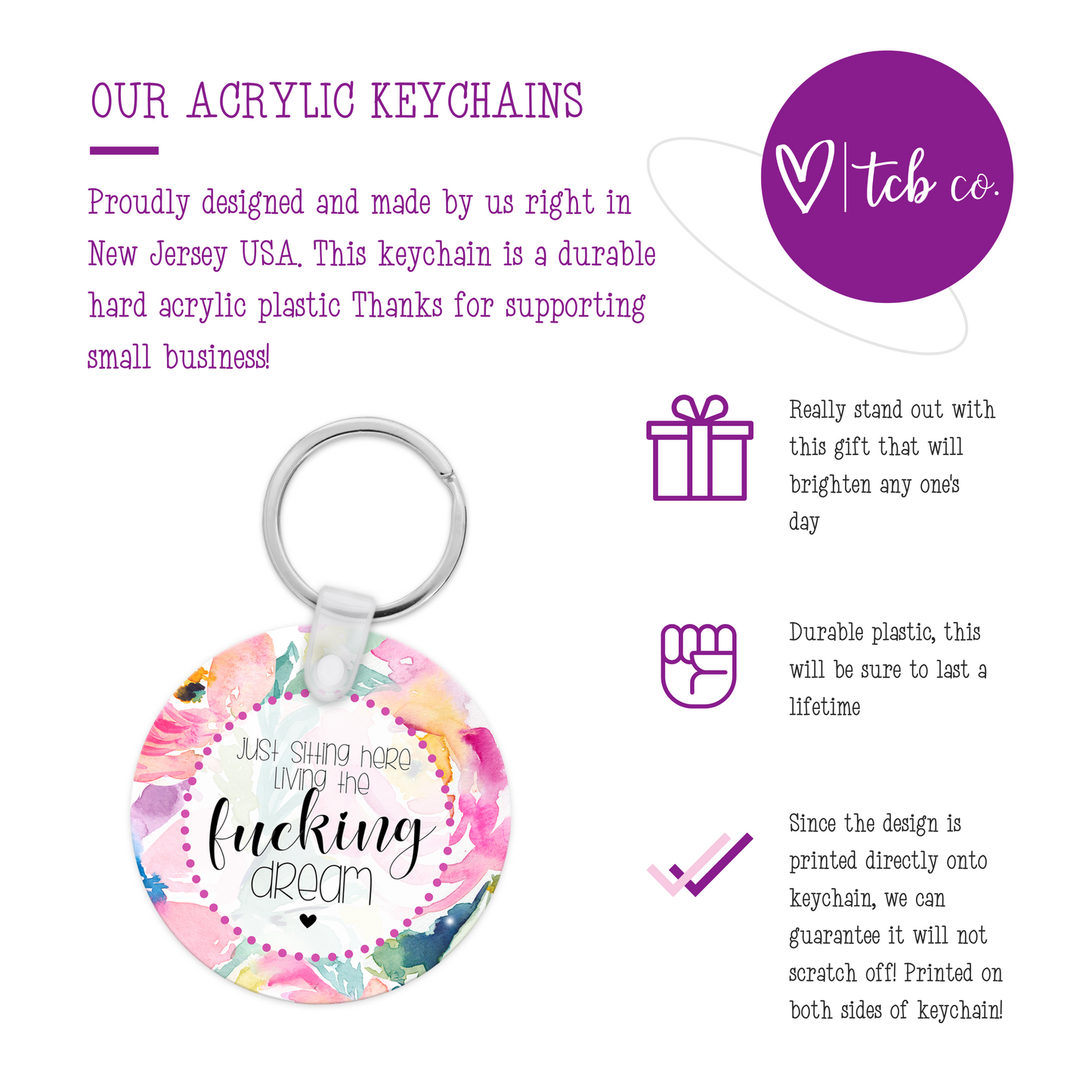 Living The Fucking Dream Acrylic Keychain