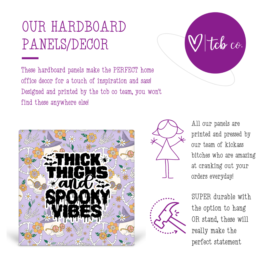 Thick Thighs and Spooky Vibes Desk Sign