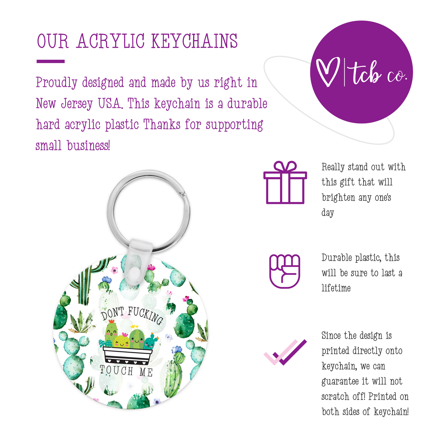 Don't Fucking Touch Me Keychain