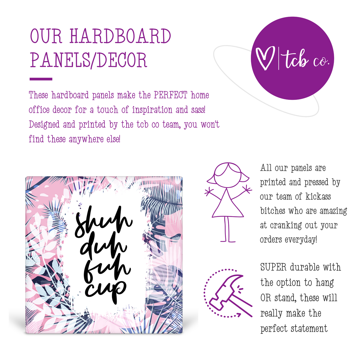 Shuh Duh Fuh Cup Desk Sign