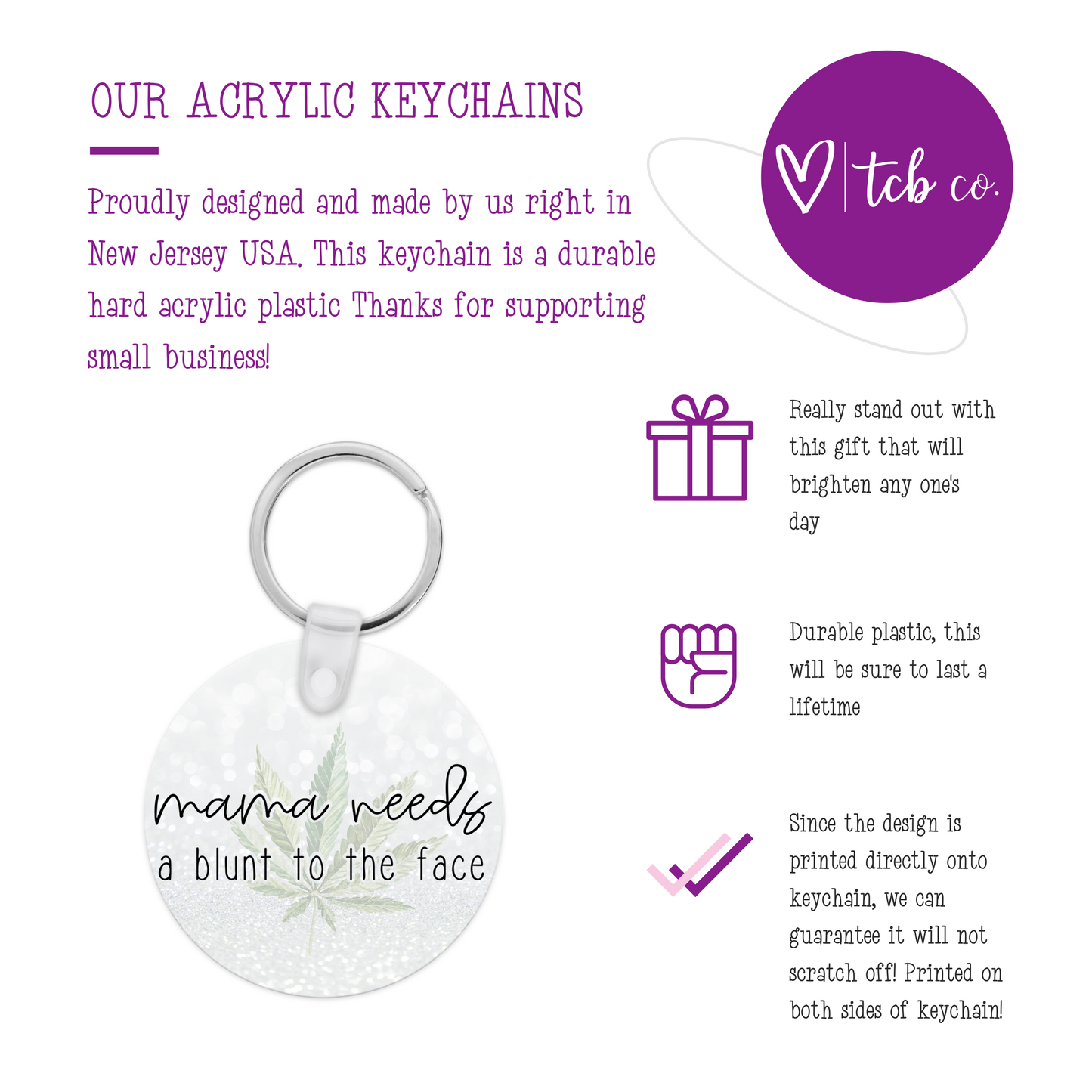 Mama Needs A Blunt To The Face Acrylic Keychain