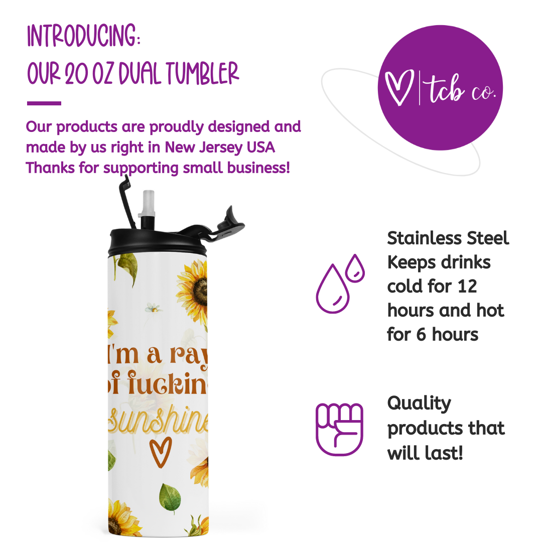 I'm A Ray Of Fucking Sunshine Travel Coffee Tumbler