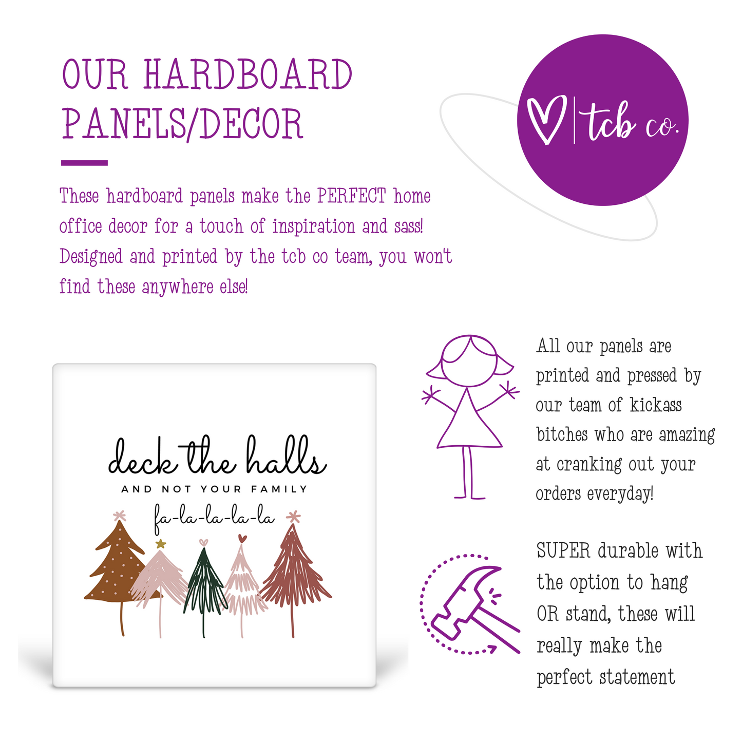 Deck The Halls And Not Your Family Desk Sign
