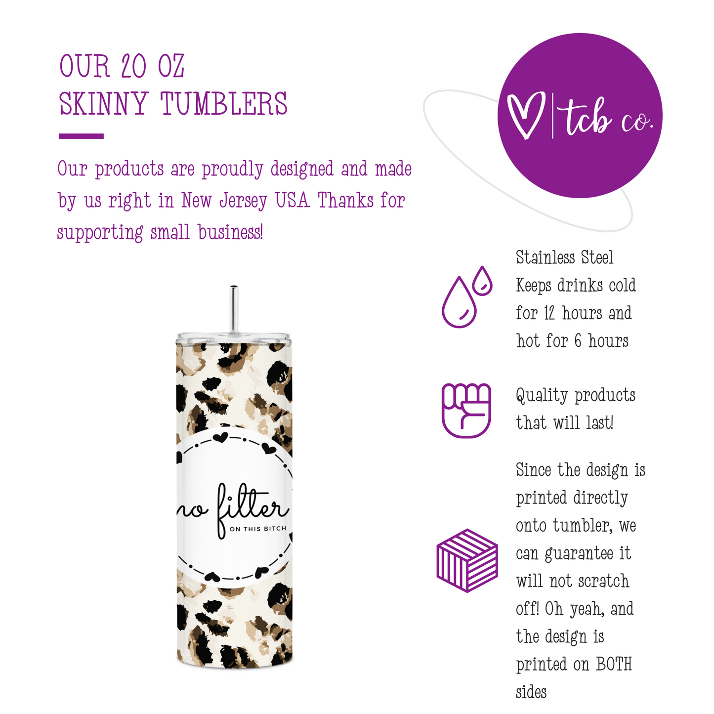 No Filter On This Bitch Skinny Tumbler