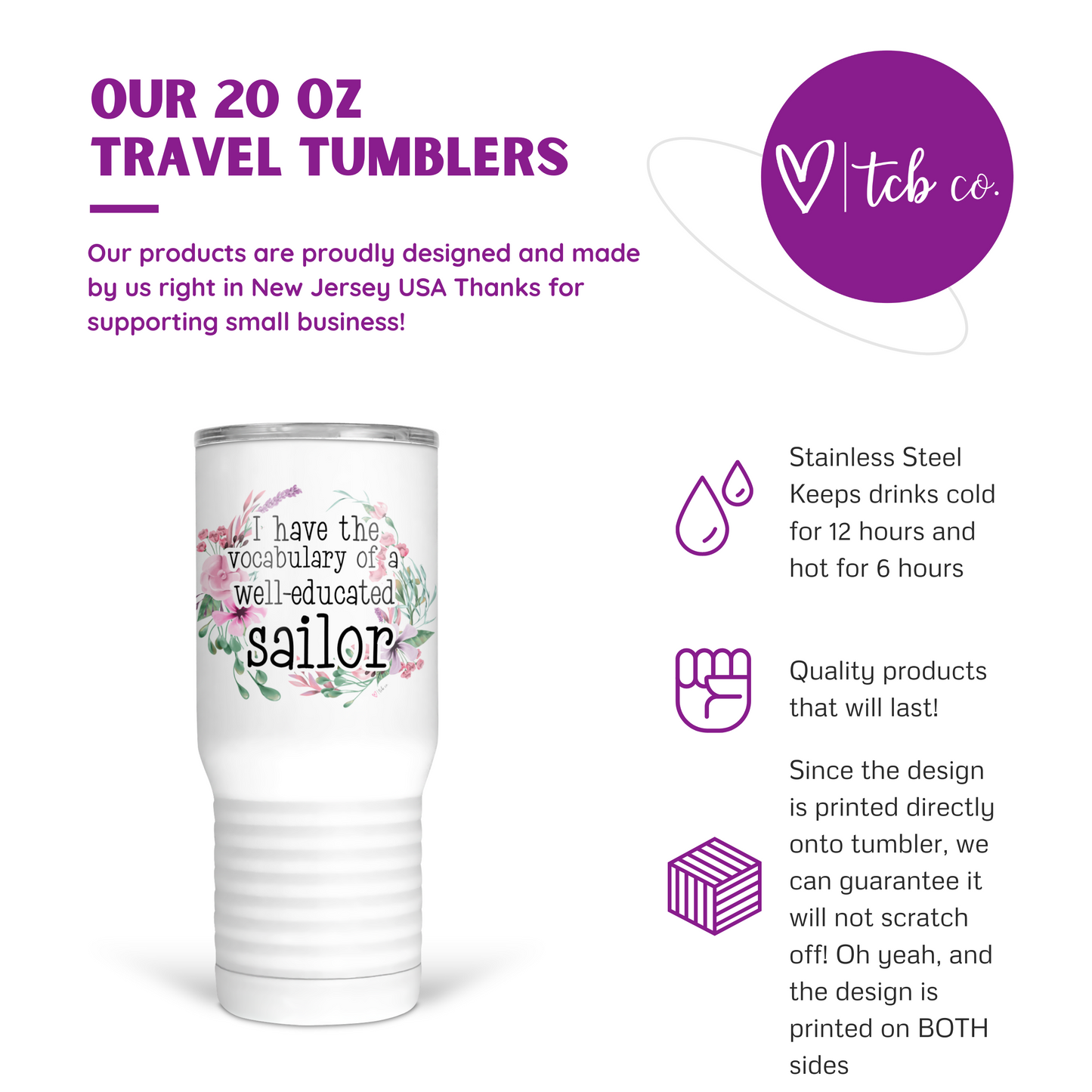 I Have A Vocabulary Of A Well Educated Sailor 20 Oz Travel Tumbler