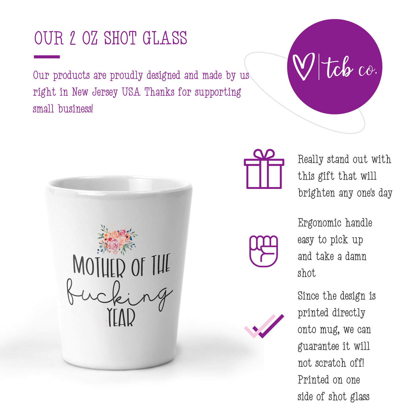 Mother Of The Fucking Year Shot Glass
