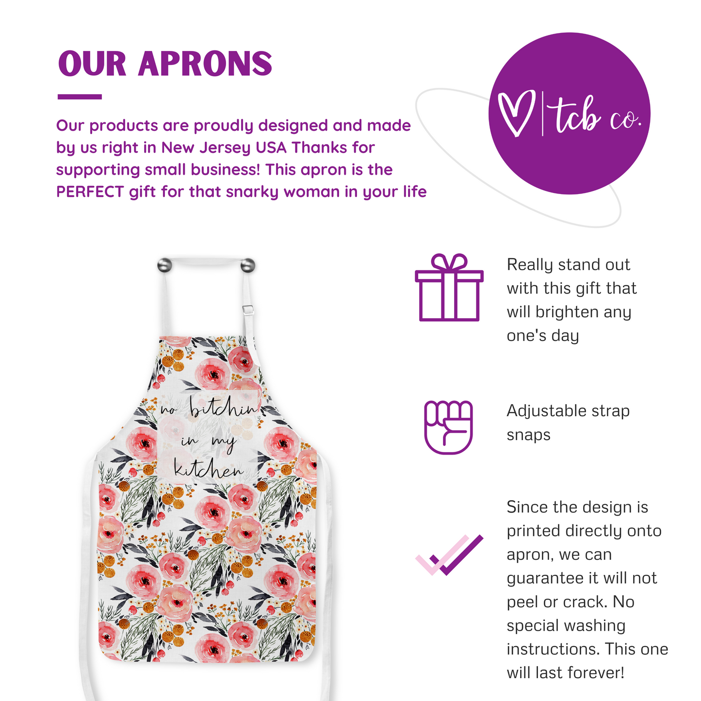 No Bitchin In My Kitchen Funny Apron (clearance)