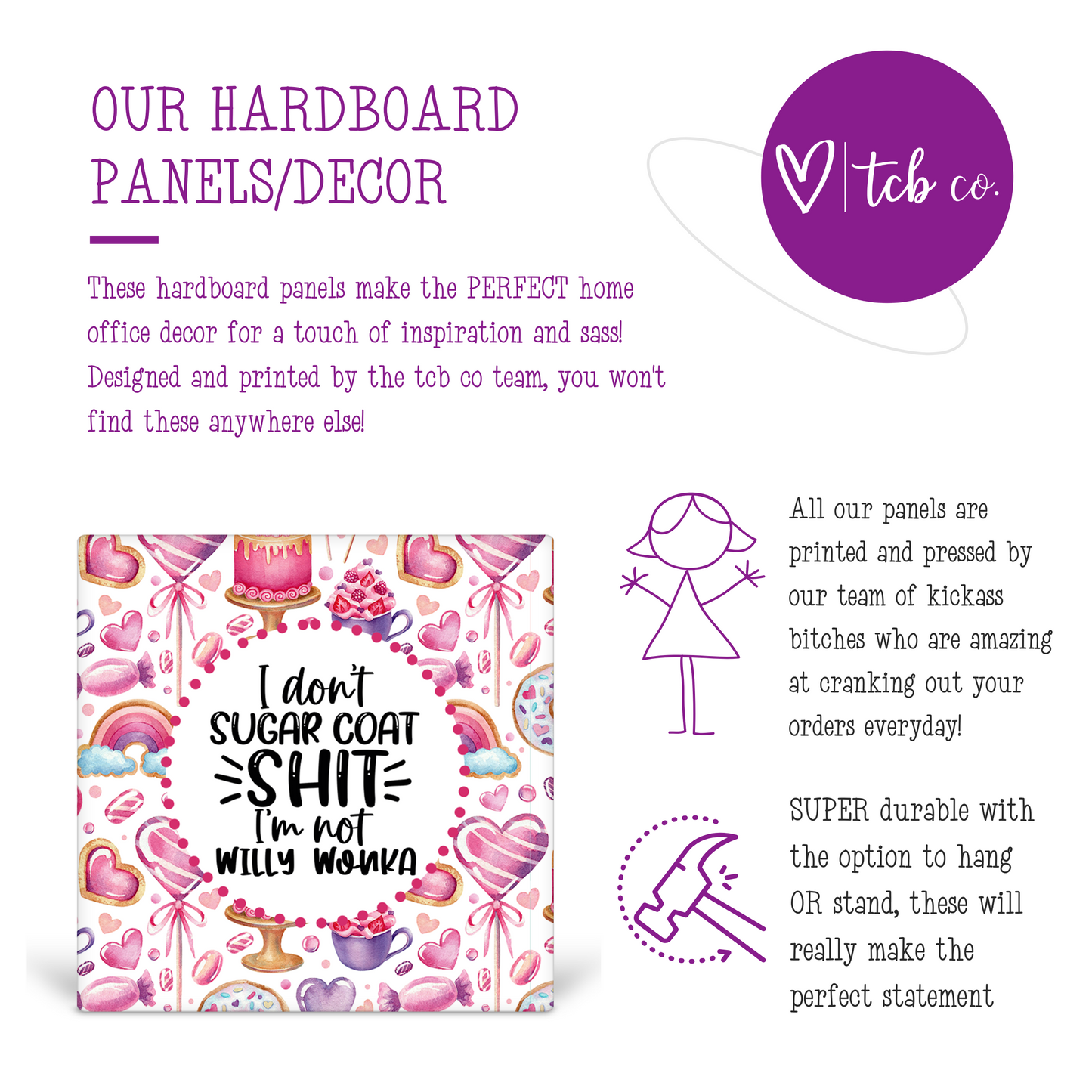 I Don't Sugar Coat Shit I'm Not Willy Wonka Desk Sign