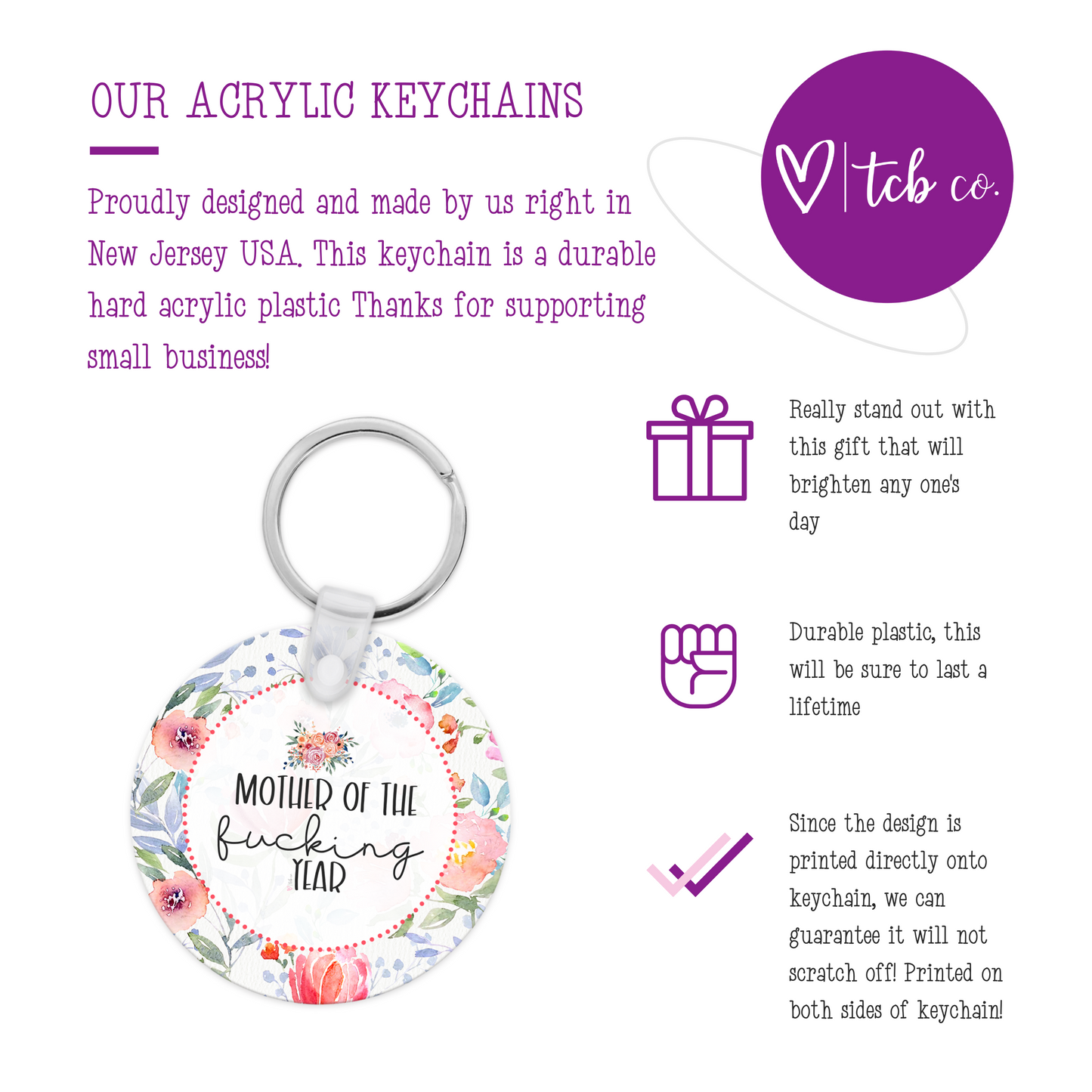 Mother of The Fucking Year Keychain