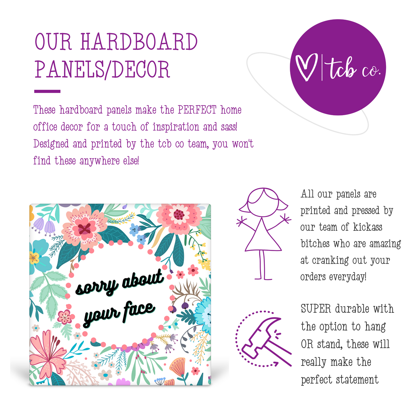 Sorry About Your Face Desk Sign