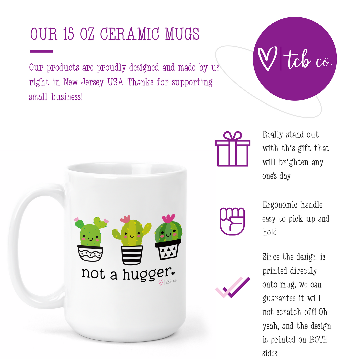 Not A Hugger 15 Oz Ceramic Mug