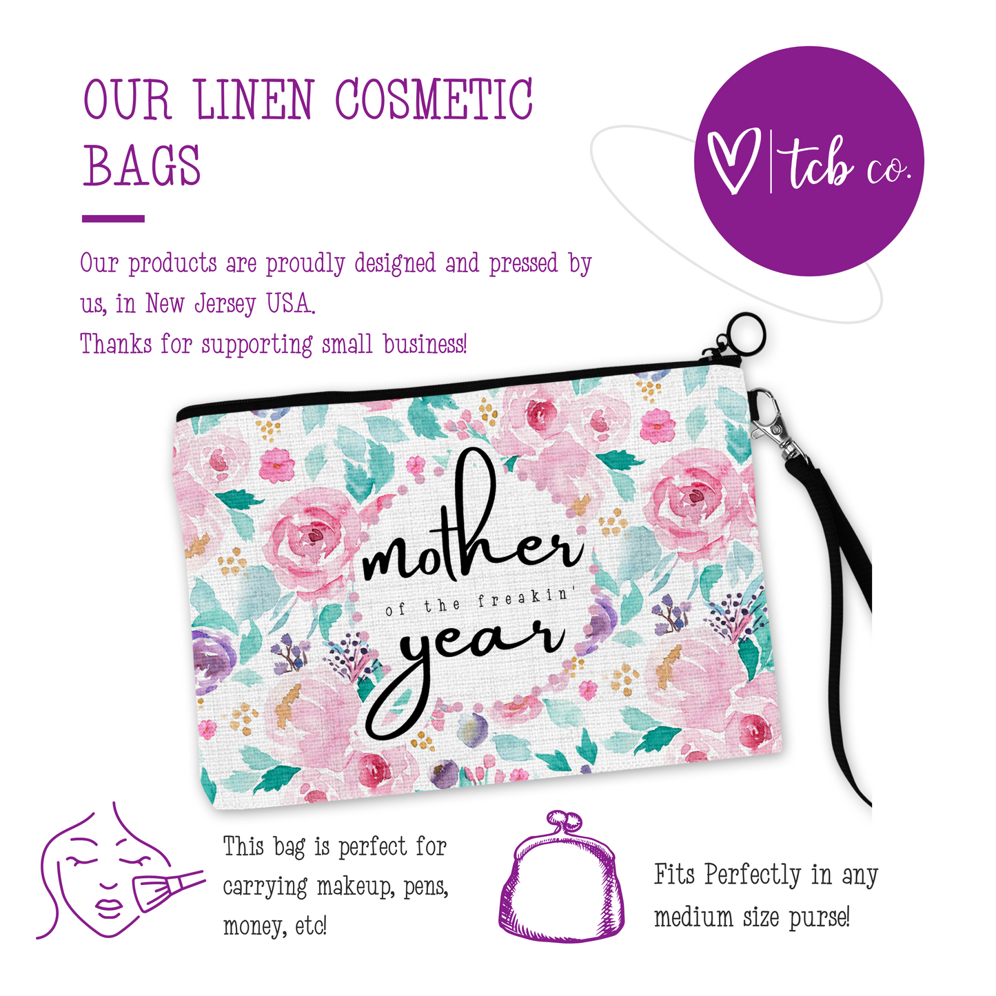 Mother of the Freaking Year Cosmetic Bag