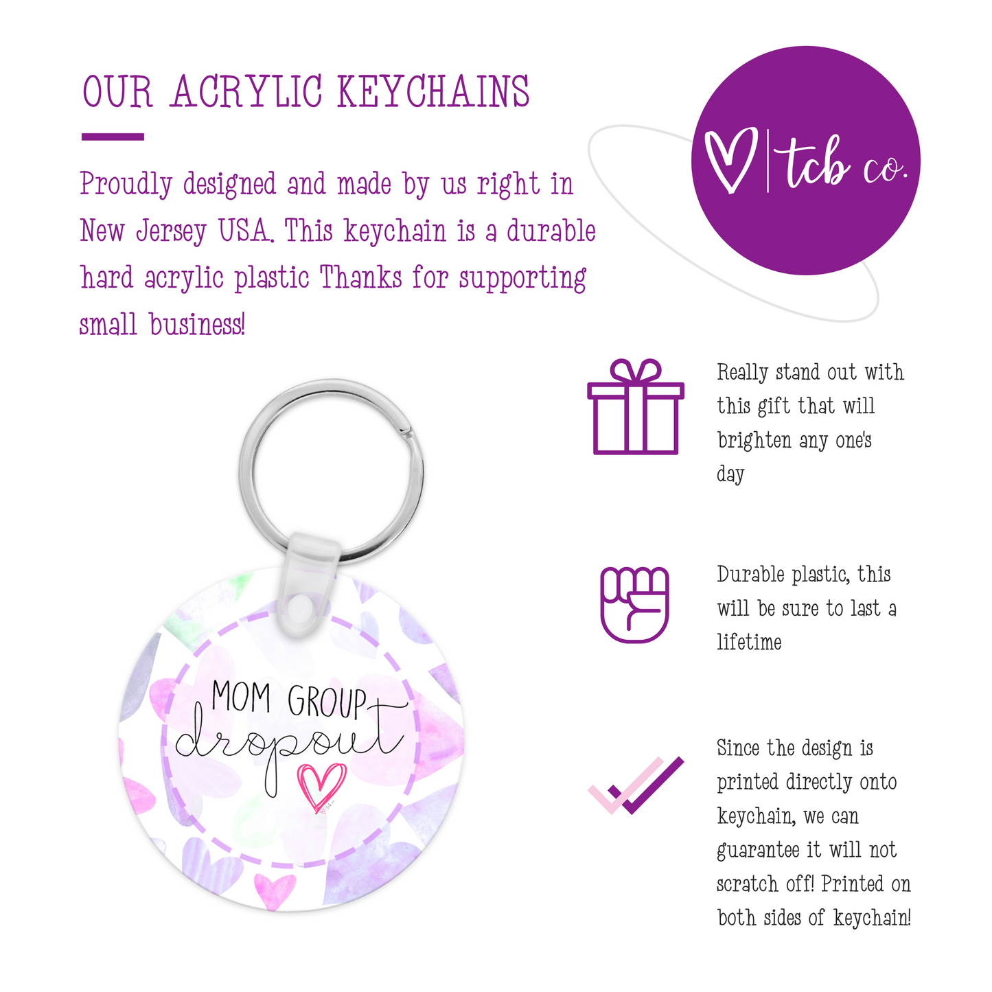 Mom Group Dropout Keychain