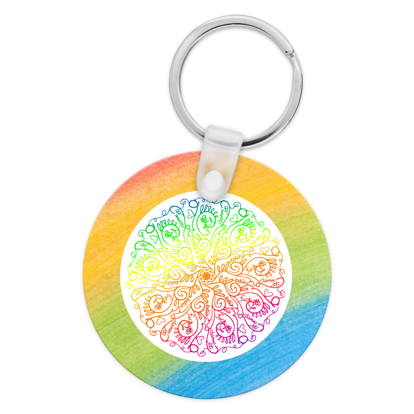 Sweary Mandala Keychain