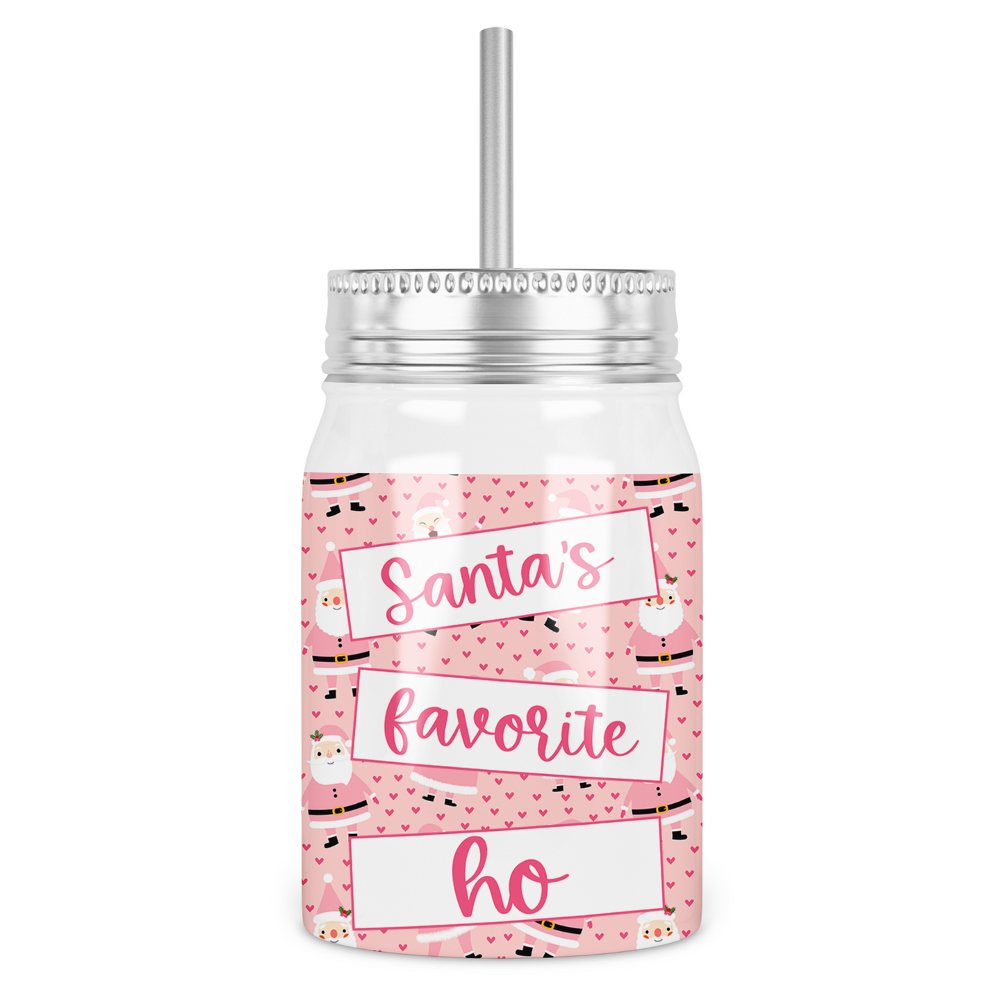 Santa's Favorite Ho Mason Jar With Lid