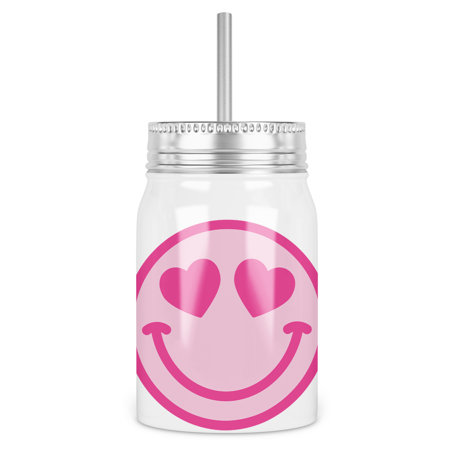 Heart Smile Mason Jar With Lid