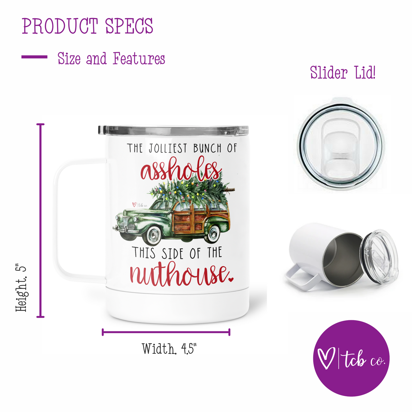 Jolliest Bunch Of Assholes Mug With Lid