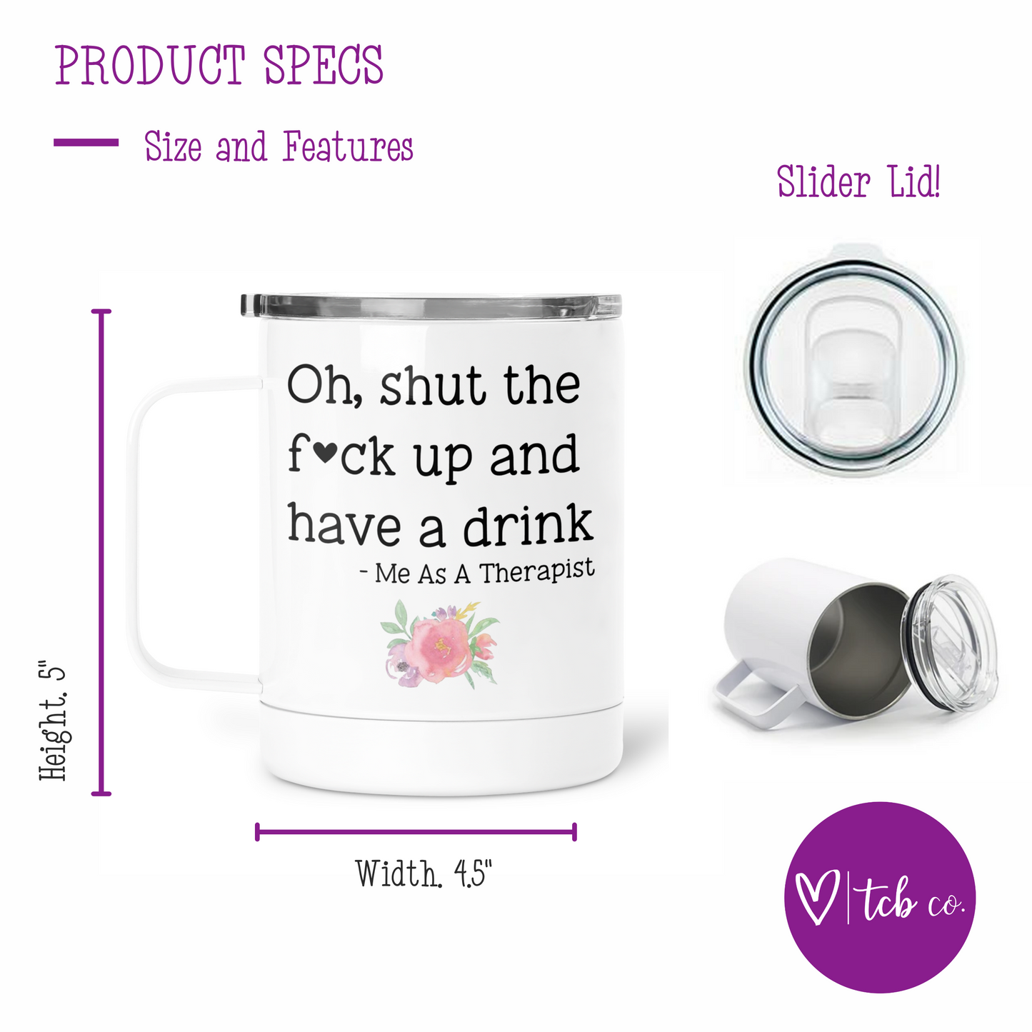 Oh, Shut The Fuck Up and Have A Drink Mug With Lid