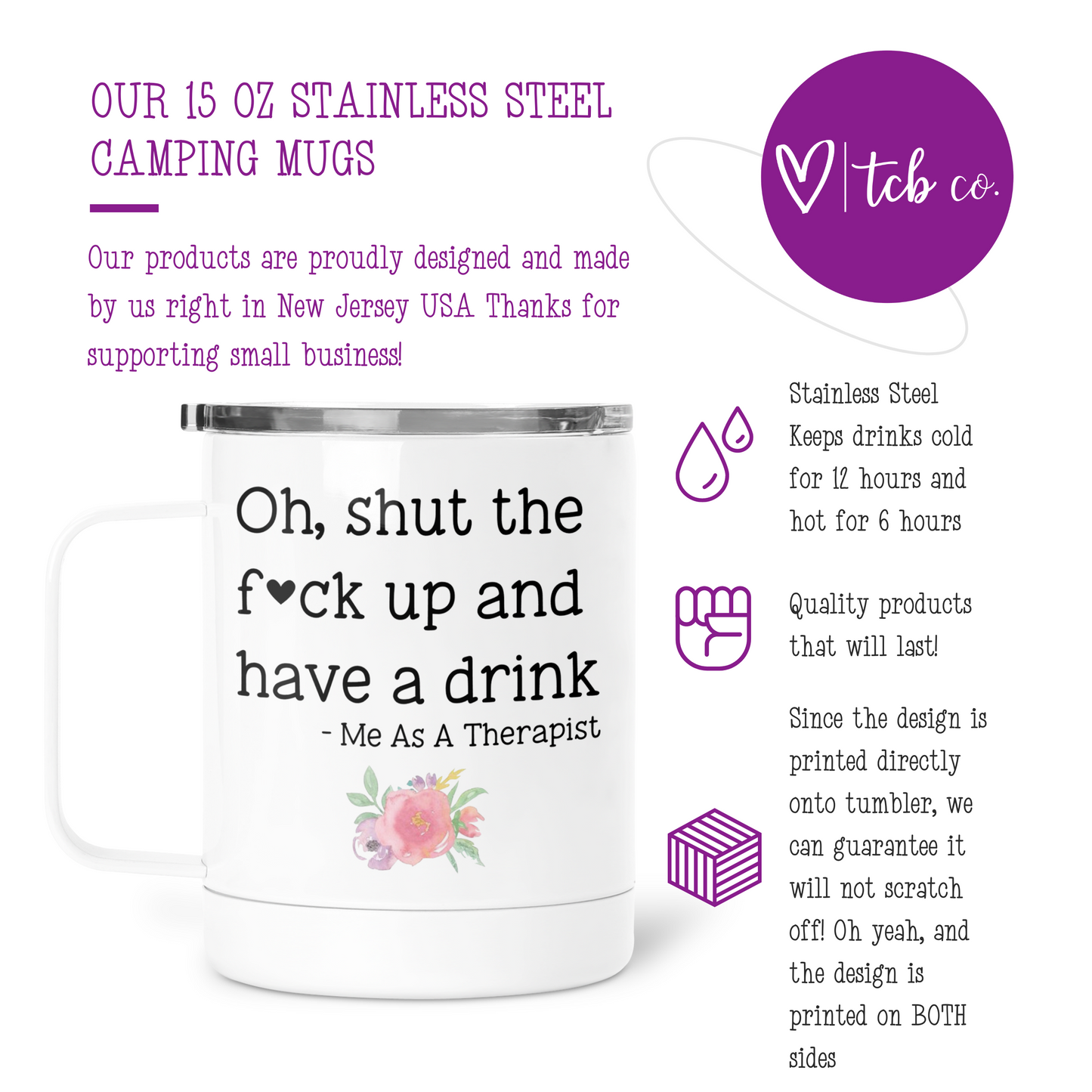 Oh, Shut The Fuck Up and Have A Drink Mug With Lid