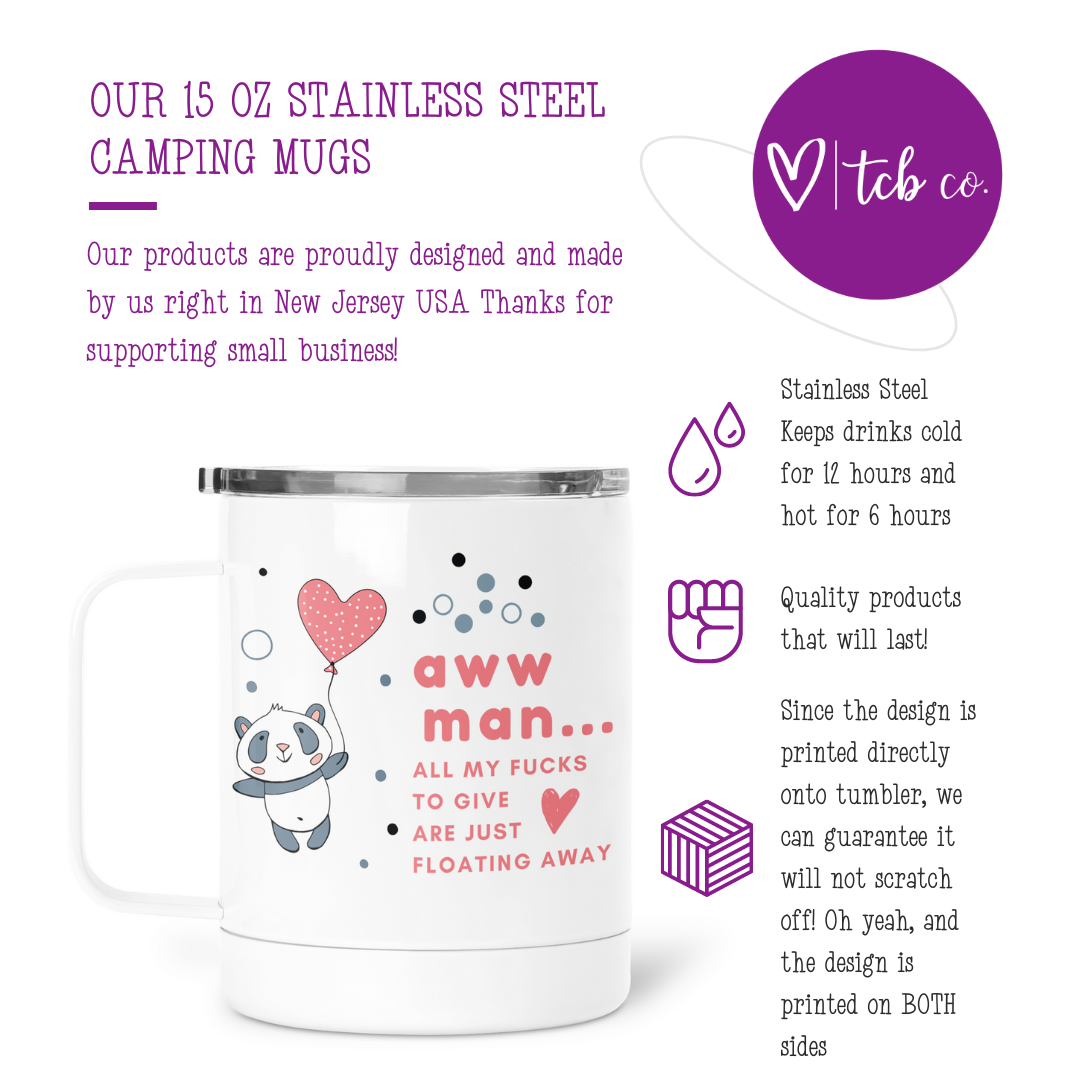 Aww Man All My Fucks To Give Are Just Floating Away Mug With Lid