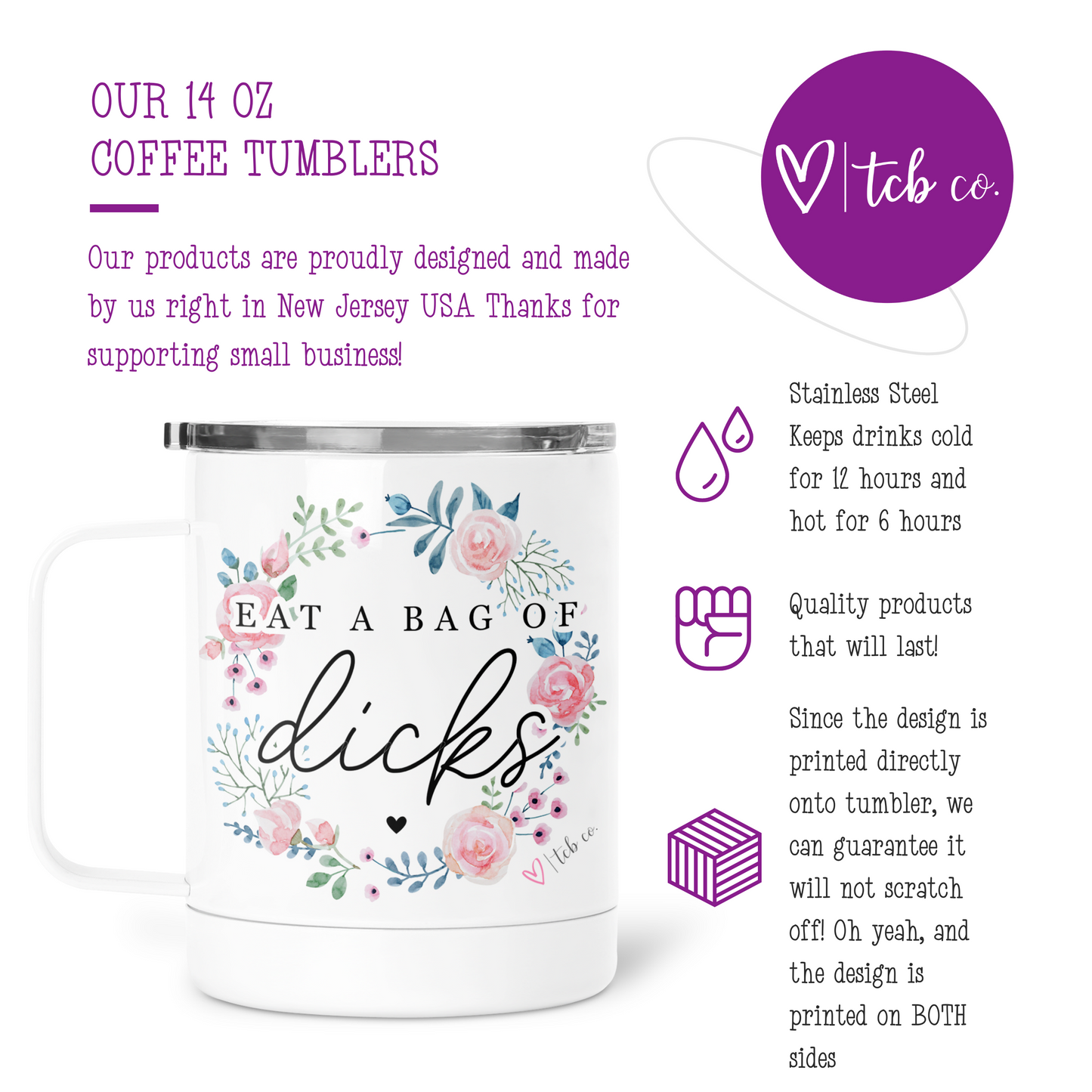 Eat A Bag Of Dicks Mug With Lid