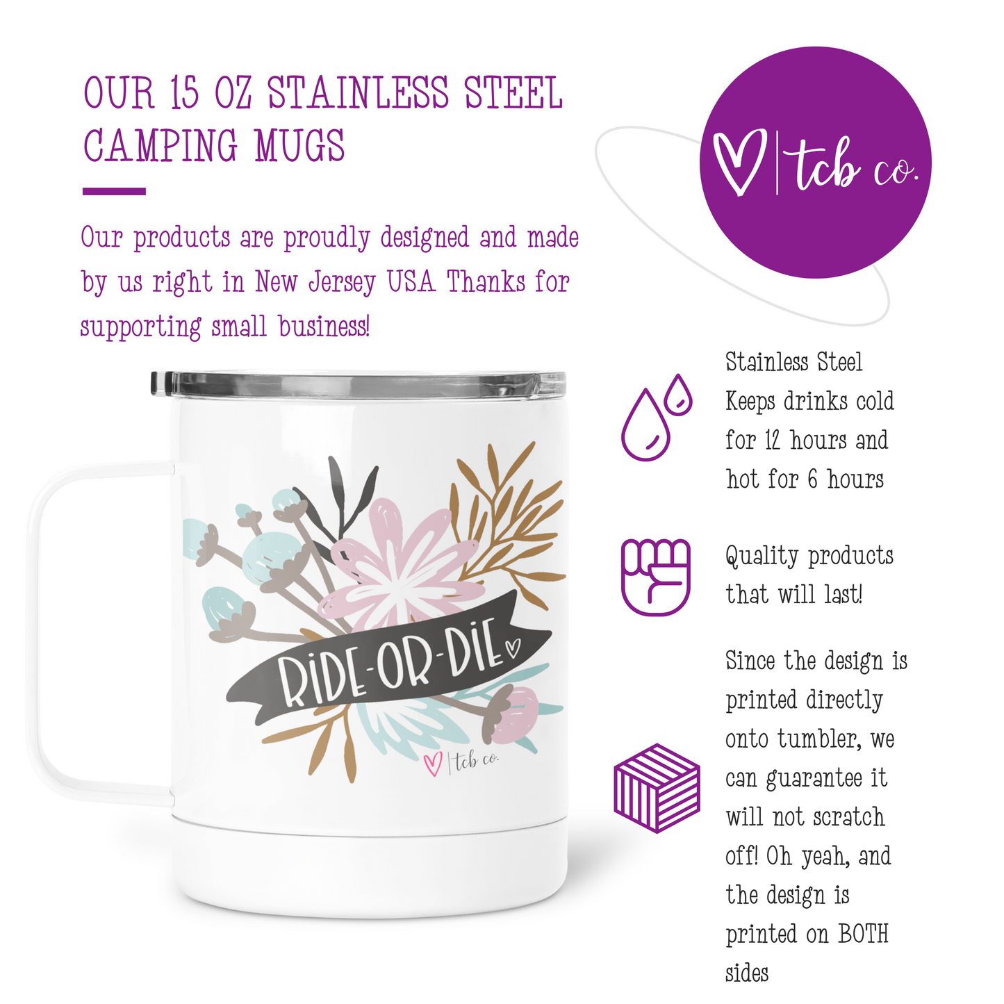 Ride or Die Mug With Lid