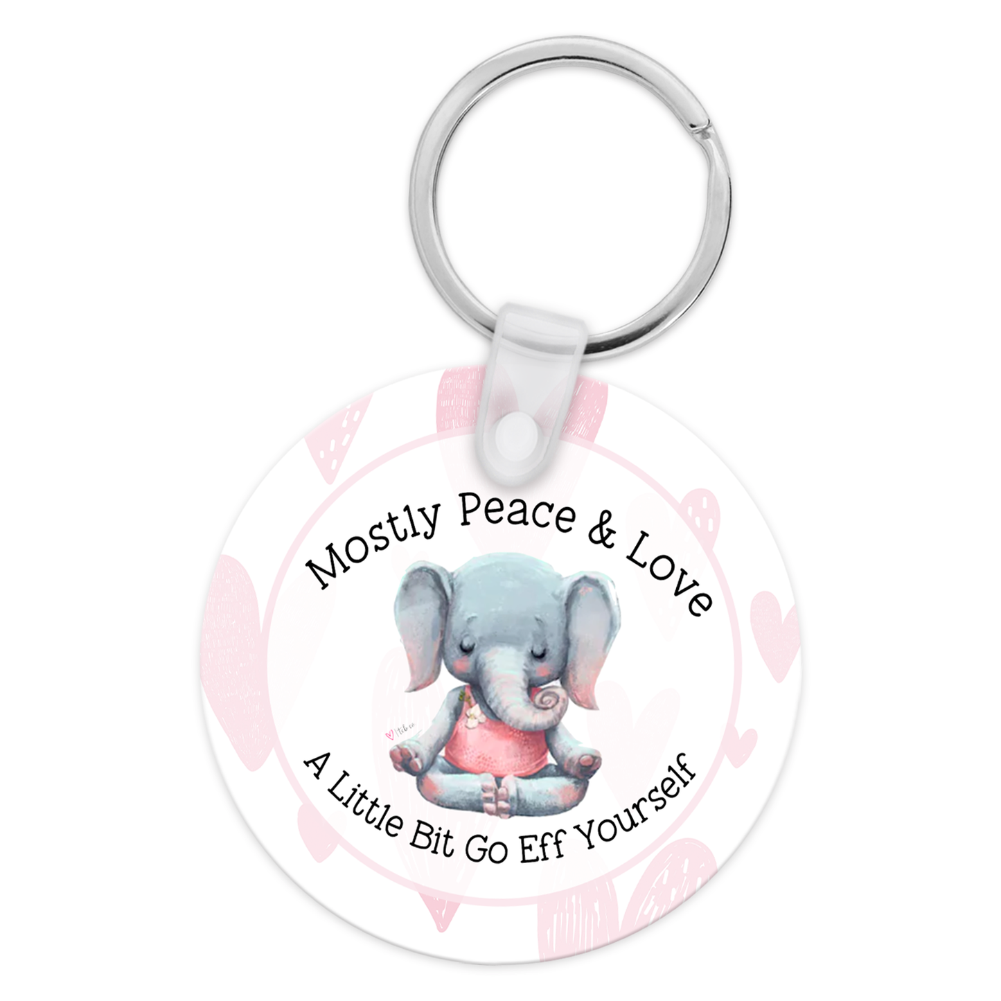 Mostly Peace and Love Keychain