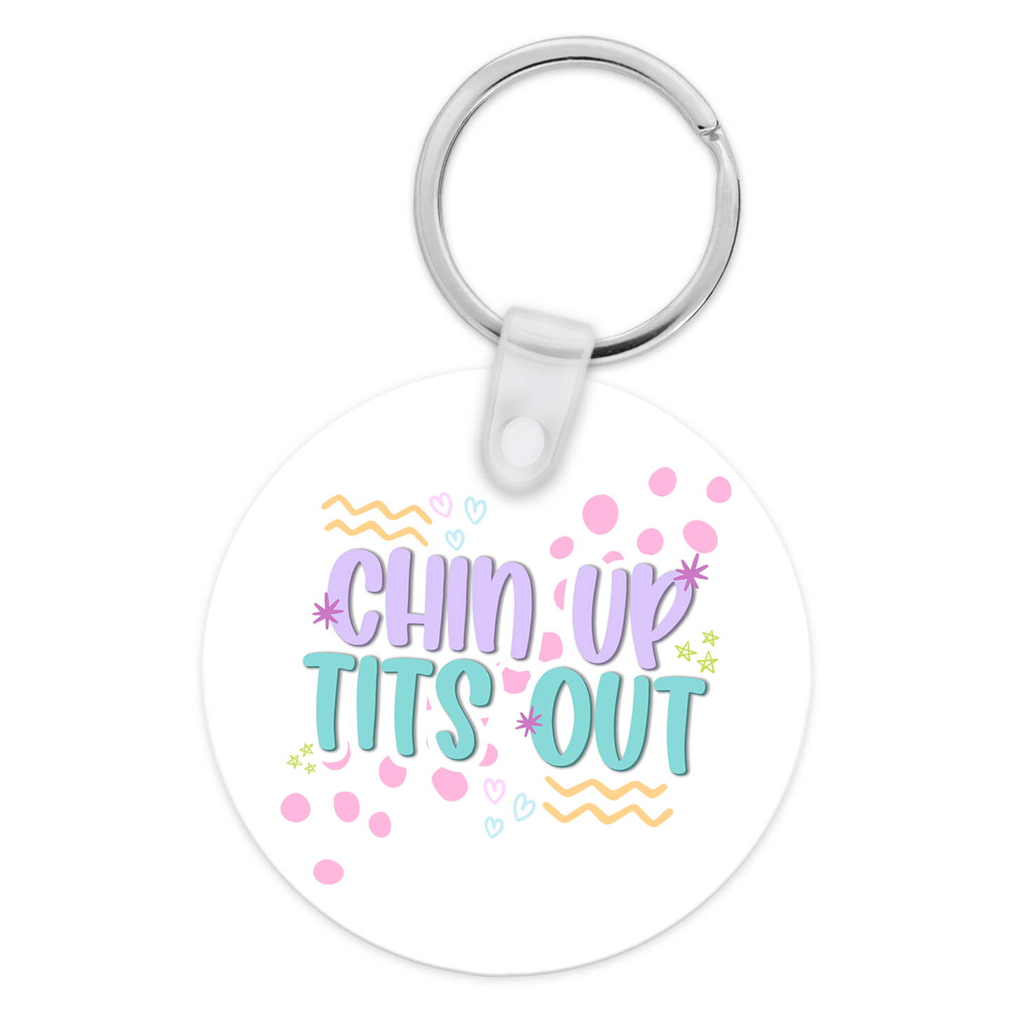 Chin Up Tits Out Keychain