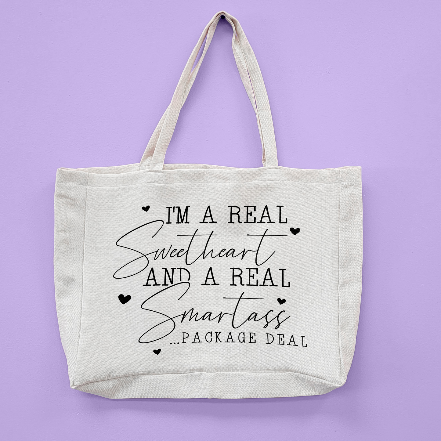 Sweetheart Smartass Oversized Tote Bag