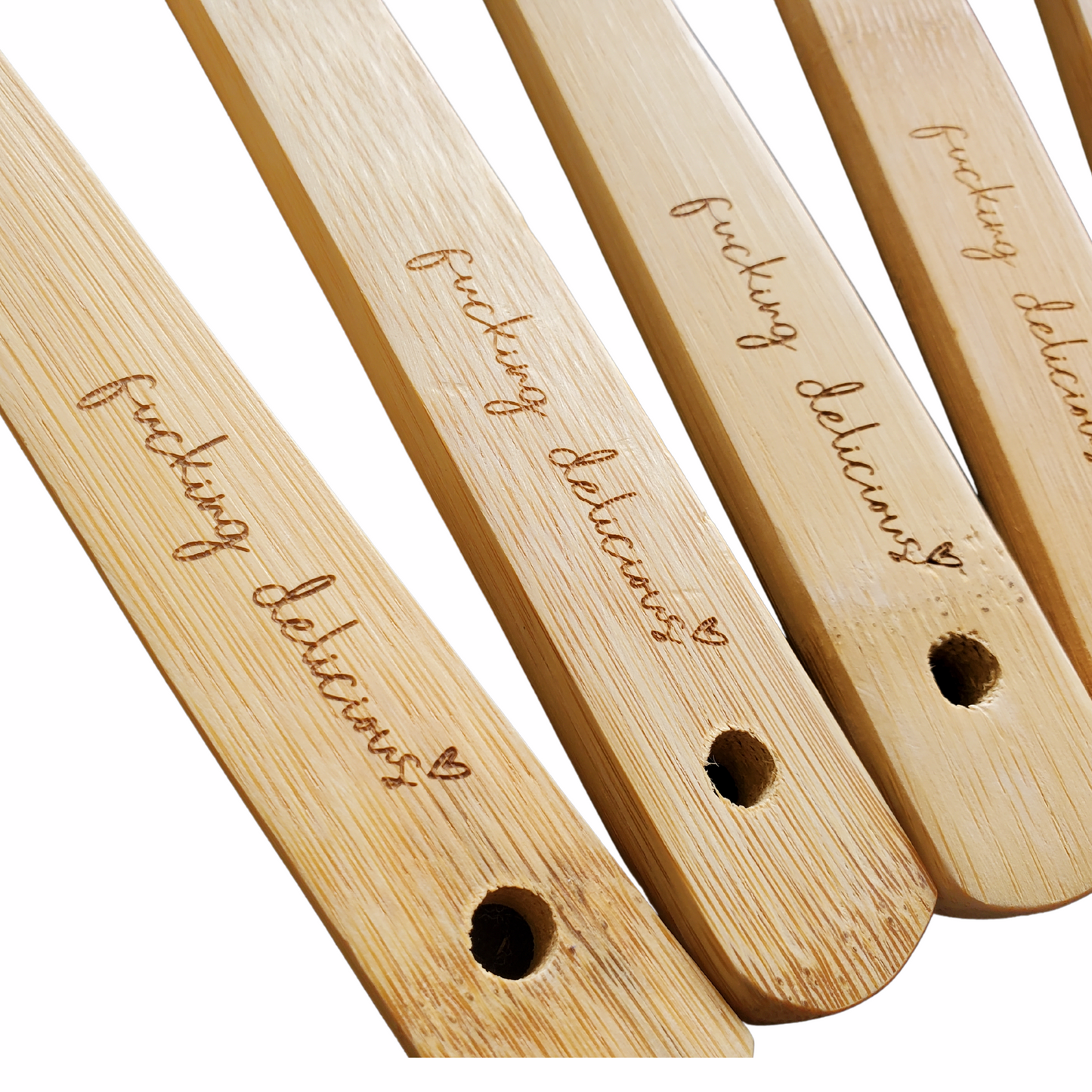 Fucking Delicious 5 Piece Bamboo Utensil Set