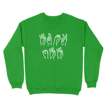 Funny 'F Off' in Sign Language Crewneck