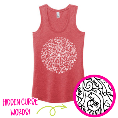 Curse Word Mandala Racerback Tank