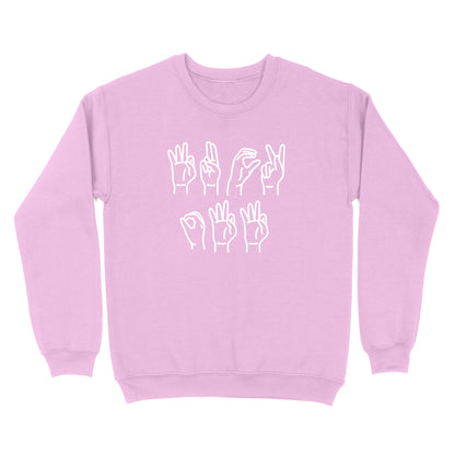 Funny 'F Off' in Sign Language Crewneck