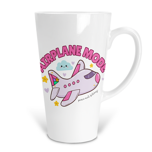 Airplane Mode 17 Oz Ceramic Latte Mug