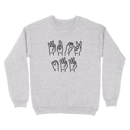 Funny 'F Off' in Sign Language Crewneck