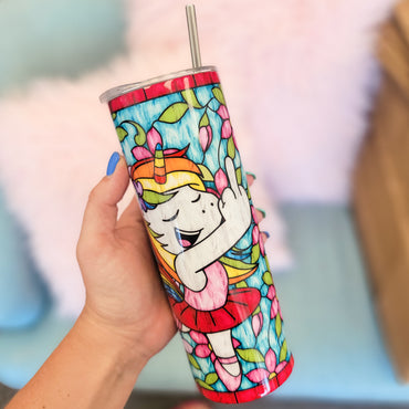 Funny Middle Finger Unicorn Tumbler