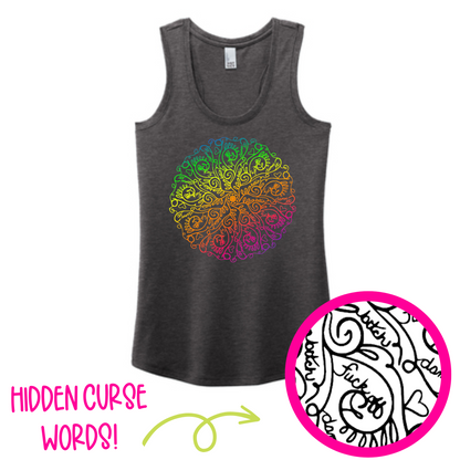 Curse Word Mandala Racerback Tank