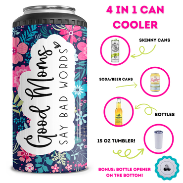 Funny 4 in 1 Can Cooler