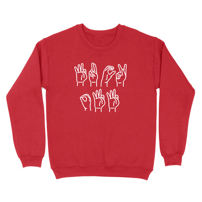 Funny 'F Off' in Sign Language Crewneck