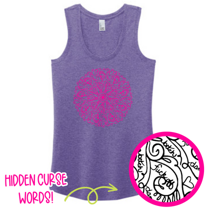 Curse Word Mandala Racerback Tank