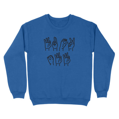 Funny 'F Off' in Sign Language Crewneck