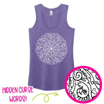 Curse Word Mandala Racerback Tank