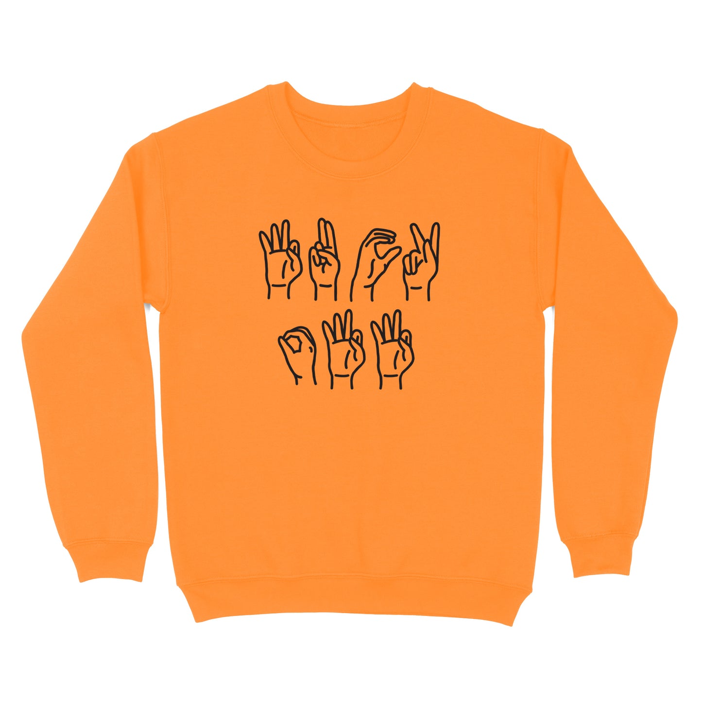 Funny 'F Off' in Sign Language Crewneck