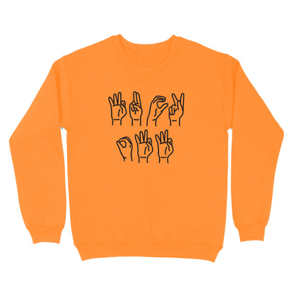 Funny 'F Off' in Sign Language Crewneck